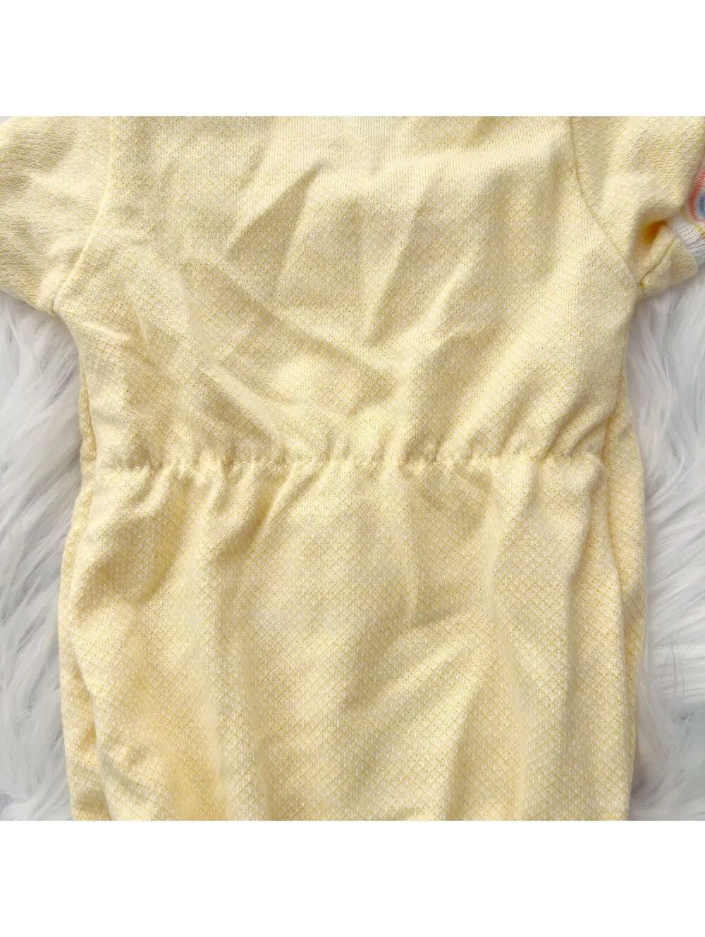 Vintage Healthtex Baby Romper 3 Months Yellow Teddy Bear USA 70s 80s One Piece
